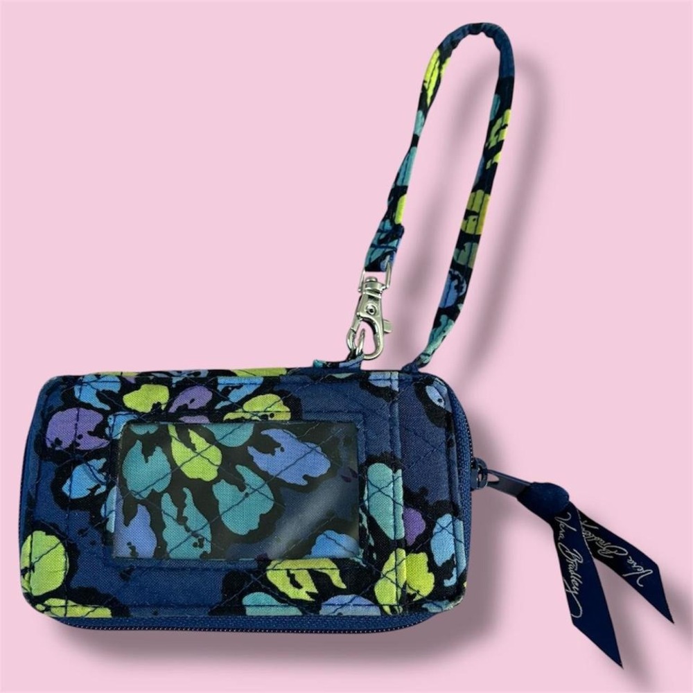 Vera Bradley Wallet Wristlet Indigo Pop Pattern Wristlet(minor flaws on corners)